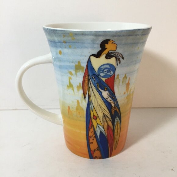 Maxine Noel Sioux Artist Oscardo Canada Signed "Not Forgotten" Coffee Cup Mug - Picture 1 of 7